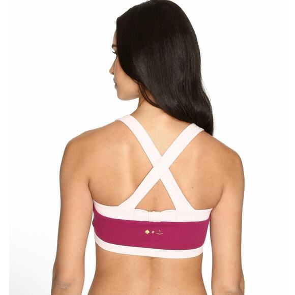 Beyond Yoga Kate Spade Sports Bra Womens Medium Color Block Athletic Workout - Picture 2 of 13